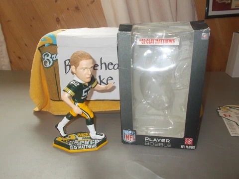 2011 CLAY MATTHEWS GREEN BAY PACKERS BOBBLEHEAD THEMATIC LOGO BASE FOCO Cover
