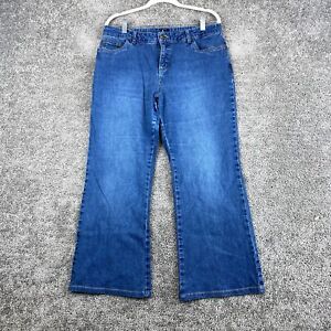 Chadwicks Bootcut Denim Jeans Women's Petite Size 12P Blue Mid Rise 5-Pocket