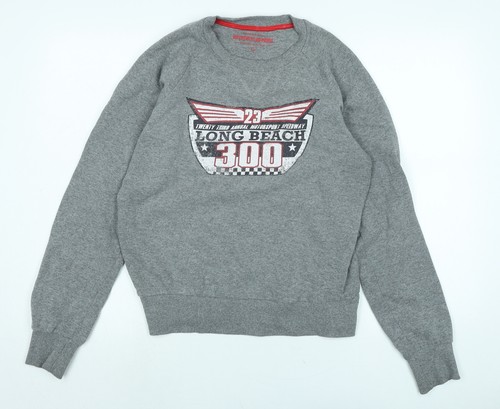 VETEMENTS Abbigliamento Autentico Ragazzo Grigio Poliestere Pullover Felpa Taglia S Logo