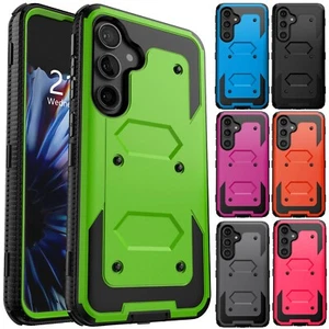 For Samsung Galaxy S24 FE 5G Rugged Heavy Duty Case Shockproof Dual Layer Cover - Picture 1 of 54