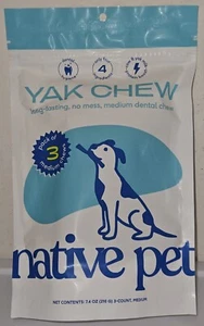 Native Pet Yaks Chews Long-Lasting Yak Cheese Himalayan Dog Chews 3 Medium 10/26 - Picture 1 of 2