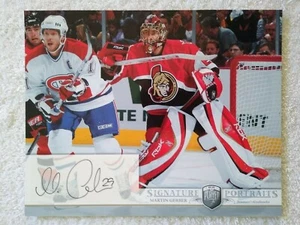 2006-07 Upper Deck Be A Player Martin Gerber 8X10 Autographed Photo Card Ottawa - Picture 1 of 2