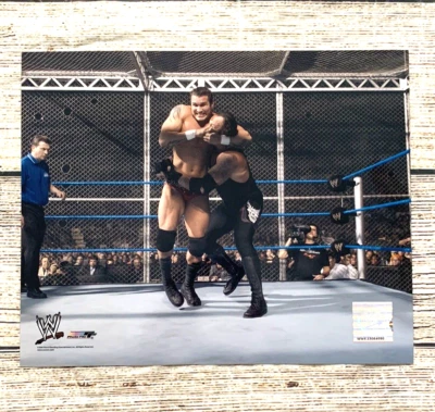 WWE Официальная Лицензированная Фотография 8x10 Рэнди Ортон Против Гробовщика HITC - Изображение 1 из 2