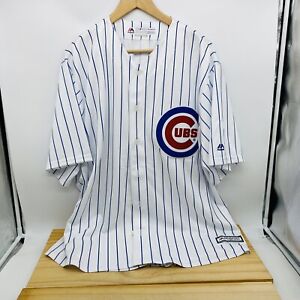 NEW No Tags 2XL Chicago Cubs Majestic Official Cool Base Jersey Stripes