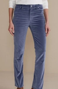 NEW SOFT SURROUNDINGS Blakely RETIRED $89 Stretch VELVETEEN 14P PANTS Blue - Picture 1 of 7