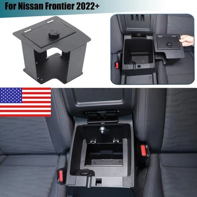 Center Console Safe GUN Storage Lock Box W/ TRAY For Nissan Frontier 2022+ - Image 1 of 4