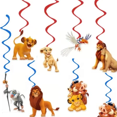 Lion King Birthday Party Set Disney 8pcs/16pcs Hanging Swirl Simba Mufasa - Image 1 of 3