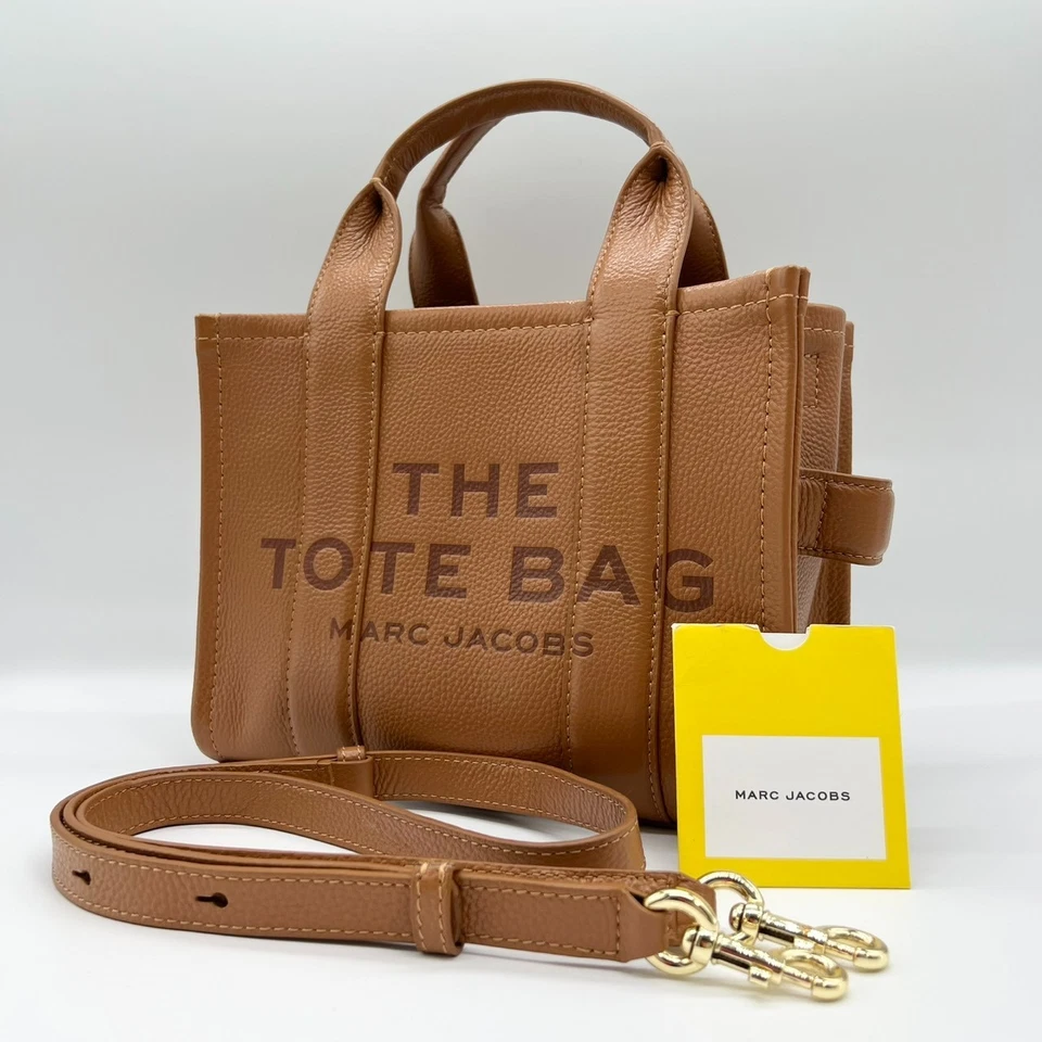 MARC JACOBS Bolso de Hombro Bolso de Mano Cuero Marrón 2 Vías EL BOLSO PEQUEÑO DE CUERO Foto 1 de 4