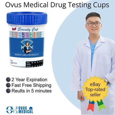 Drug Test Cups- 12 Panel Drug Test Cup w/Adulterants (PK/100) Same Day Shipping - Image 1 of 4