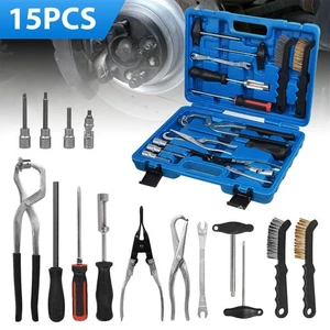 Tambor de freno de automóvil pinzas de resorte de freno herramienta para frenos de tambor incl. cepillos de alambre - Imagen 1 de 16