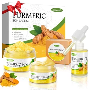 Turmeric Skin Care Set Christmas Gifts for Teens, Skincare Gift Set with Turm... - Foto 1 di 8