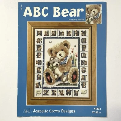 Jeanette Crews Designs ABC Bear Counted Cross Stitch Pattern Booklet 1273 - Image 1 of 4