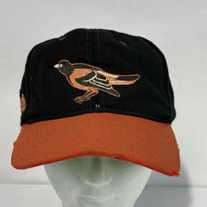 Vintage Baltimore Orioles Script Snapback Hat Cap MLB Bird Logo Black Orange 90s - Bild 1 von 13