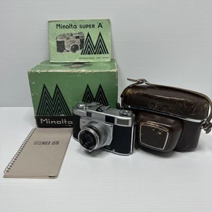 "Minolta Super A Rangefinder Camera F2.8 Lens Tested Works" - Picture 1 of 24