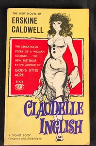 Claudelle Inglish Book by Erskine Caldwell 1st Printing 1960 Signet Paperback - Foto 1 di 7