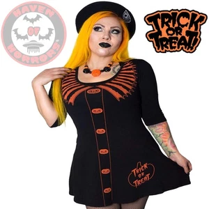 Vestido Trick or Treat Flare manga 3/4 - Imagen 1 de 5