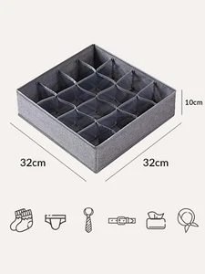 Organizer 24 Cell Divider fabric foldable, storage box for sock, underwear, ties - Picture 1 of 6