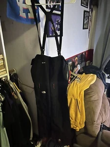 north face snow pants womens Gore Tex summit series black medium with suspenders - Picture 1 of 9
