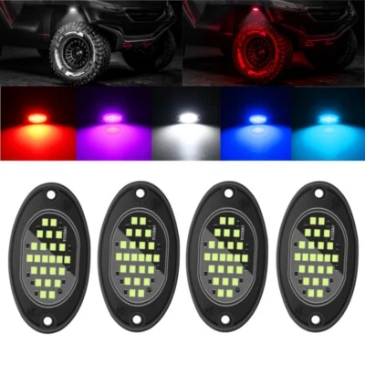 4Pcs 24LED Rock Lights Single Color for Off Road Truck Car ATV SUV Under Wheel - Image 1 of 4