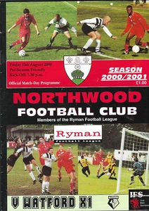 Northwood v Watford. Friendly Match. 2000-2001 - Picture 1 of 1