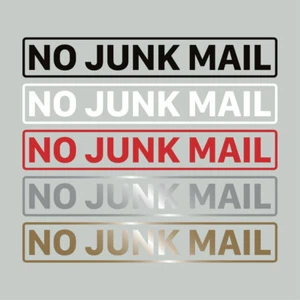 No Junk Mail Front Door Letter Box Sticker Self Adhesive Border Style Decal - Picture 1 of 7