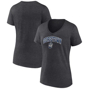 Women's Charcoal Georgetown Hoyas Campus V-Neck T-Shirt - Picture 1 of 3
