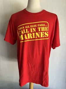 UNITED STATES MARINES Official "When All Else Fails Call In The USMC" T-Shirt XL - Picture 1 of 4