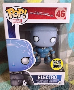 Electro Pop 46 Glow - Amazing Spider-man 2 Marvel Funko Pop! 2014 Vaulted + Prot - Picture 1 of 18