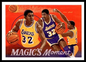 1991-92 Upper Deck #29b Magic's Moment Los Angeles Lakers Basketball Card - Picture 1 of 2