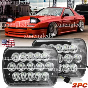 Fit for Mazda RX-7 1986-1993 DOT 7x6" inch Led High/Low Beam Headlights H4 Bulbs - Bild 1 von 13