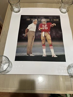 Litografía firmada por el artista Joe Montana y Bill Walsh 1997 - Ed Anzilotti Foto 1 de 4