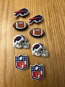 NFL Buffalo Bills Football Helmet For Crocs Shoe Charms Jibbitz - 8piece - Picture 1 of 1