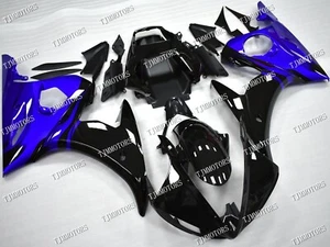 Fit for 2005 Yamaha YZF R6 Black Blue ABS Injection Bodywork Fairing Panel Kit - Picture 1 of 9