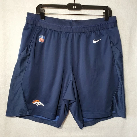 Nike Denver Broncos Shorts On Field Men's Large Training NFL Football Blue Cover