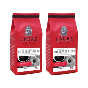 Mezcla de desayuno Lacas Coffee Company (ciudad y campo) mediano fino paquete de 2 oz - Imagen 1 de 6