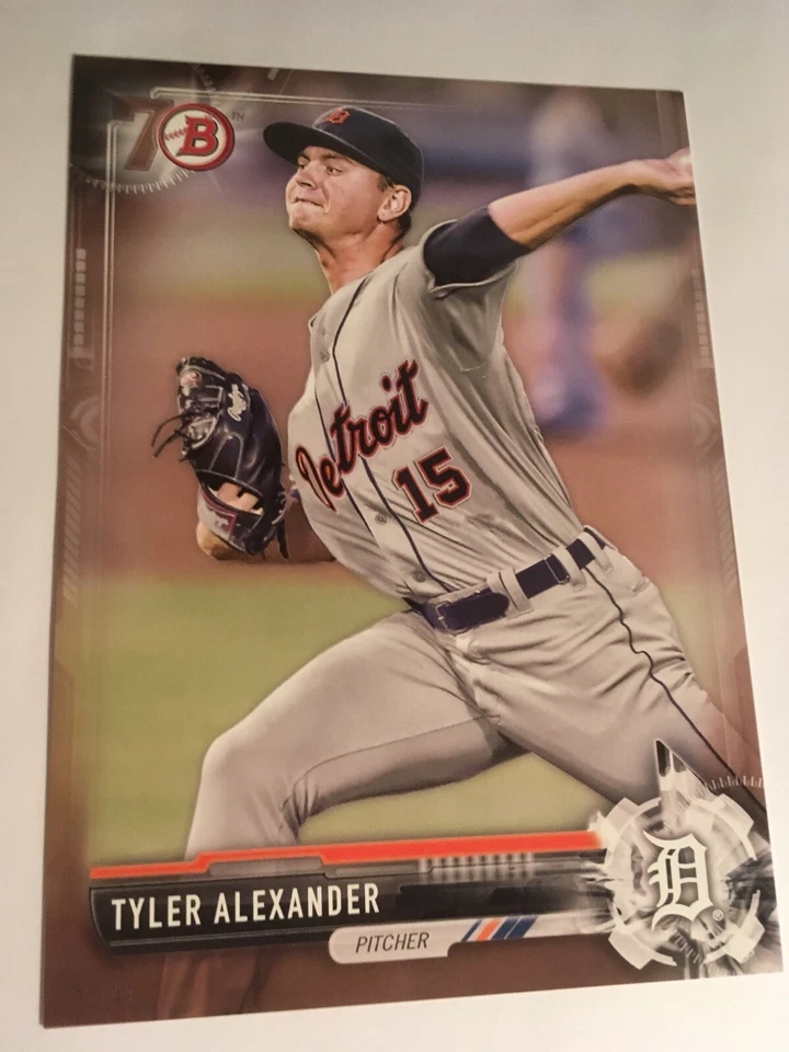 2017 Bowman Paper Prospects Jumbo 5x7 Tyler Alexander Tigers BP48 #'d 20/49 - Image 1 of 1