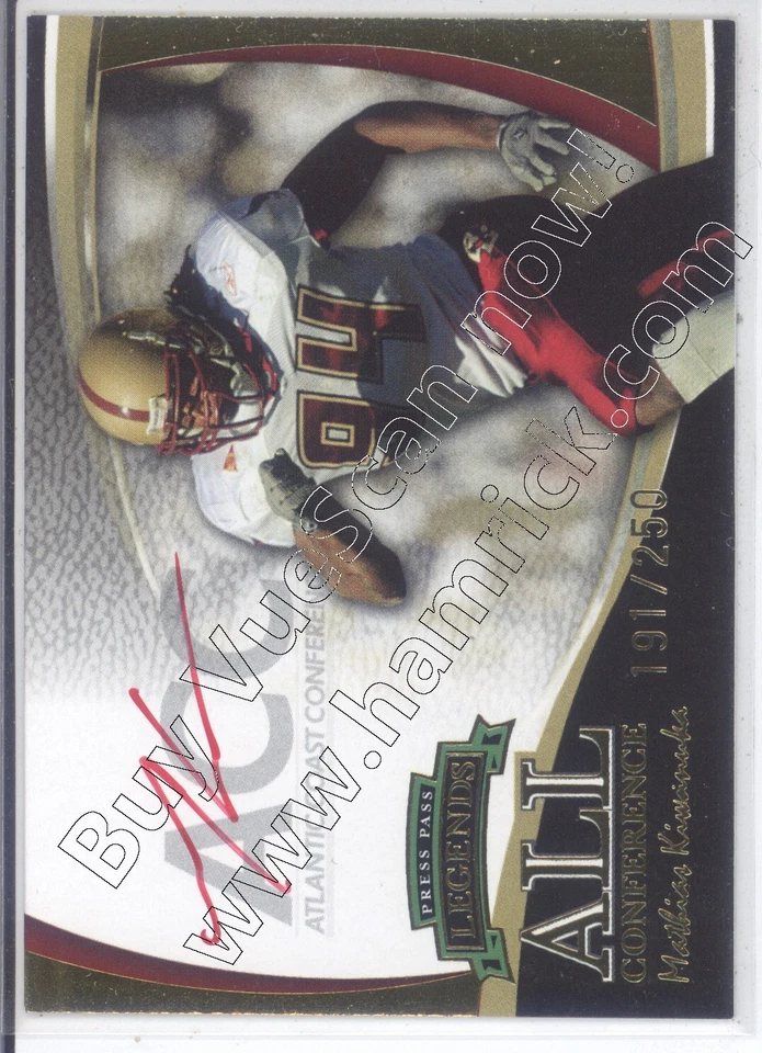 mathias kiwanuka rc rookie draft auto autograph boston eagles college #/250 - Image 1 of 1