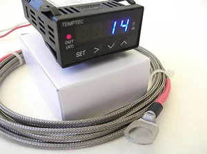 ENGINE TEMPERATURE SENSOR WITH 12V DIGITAL GAUGE AND EXTERNAL BUZZER - Picture 1 of 5