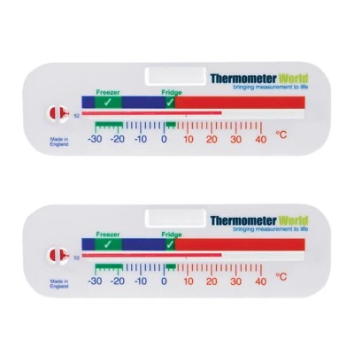 THERMOMETER WORLD TERMÓMETRO NEVERA Y TERMÓMETRO CONGELADOR **PAQUETE DOBLE** GRAN VALOR - IN-017
