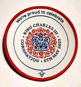 UK Scouting / Scout Official King Charles III Coronation Sew On Badge / Patch - Picture 1 of 2