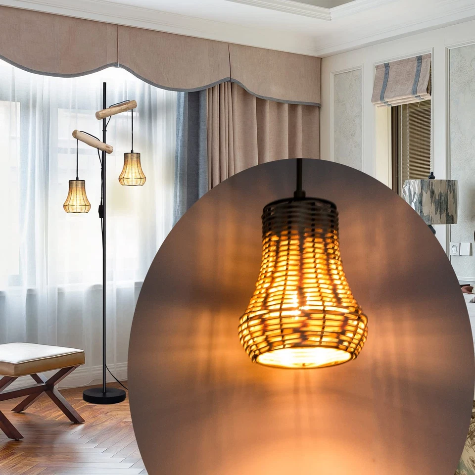 Lámparas de pie colgantes para sala de estar granja, lámpara de pie árbol con R... Foto 1 de 4