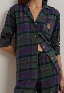 NWT Ralph Lauren Black Label Tartan Plaid Twill Flannel Pajama Sleep Set XL - Picture 1 of 9