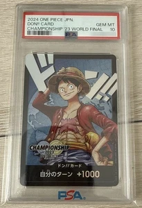 PSA 10 DON!! CARD LUFFY CHAMPIONSHIP 2023 WORLD FINAL PRIZE ONE PIECE JAPANESE - Picture 1 of 2