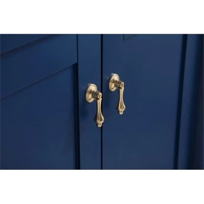 Elegant Decor Lexington 30" Traditional Wood Bathroom Vanity in Blue/Gold — 第 1/4 张图片