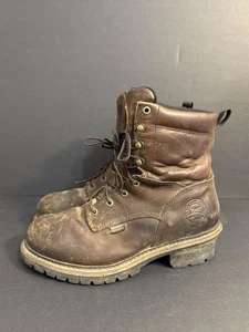 Irish Setter Boots Mens Size 10 Brown Leather Work Safety Toe Waterproof 400G - Picture 1 of 9