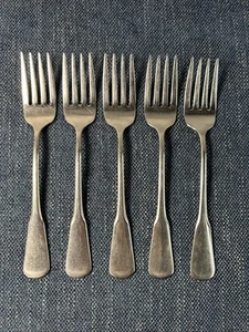 5er Set Sears Traditions Independence Edelstahl Silberbesteck 6 3/4" Dessertgabeln - Bild 1 von 9