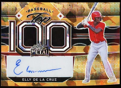 Elly De La Cruz 2022 Metal Top 100 Autograph Authentic Proof Card 1/1! - Image 1 of 2