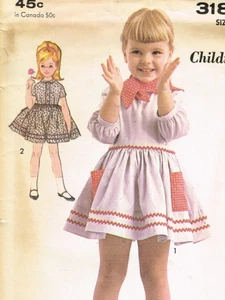 V4me2 Outlet Advance 3182 Toddler Party or Play Dress UNCUT Sz 2 1960s - Picture 1 of 4