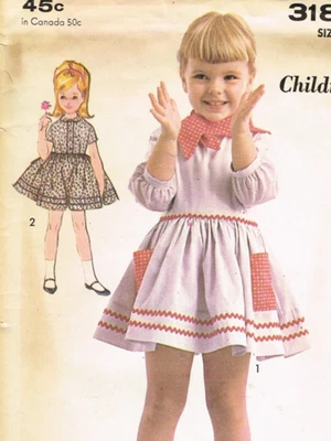 V4me2 Outlet Advance 3182 Toddler Party or Play Dress UNCUT Sz 2 1960s - Image 1 of 4