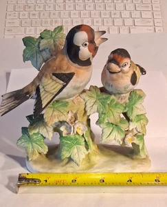 Vintage Lefton Handpainted 2 Baltimore Orioles Birds Mom and Baby - Picture 1 of 8
